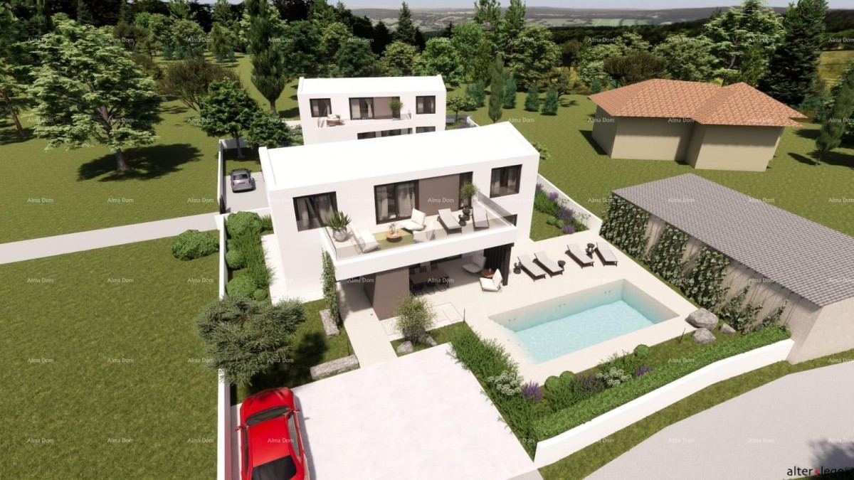 Prodaja zemljišta s  građevinskom dozvolom i projektom, okolica Vodnjana! 1