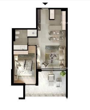 УМАГ! Современная квартира в первоклассном жилом комплексе рядом с морем, S 27 7