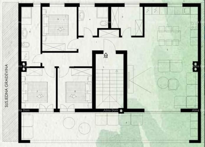 Apartments for sale in a new housing project, Pula 4