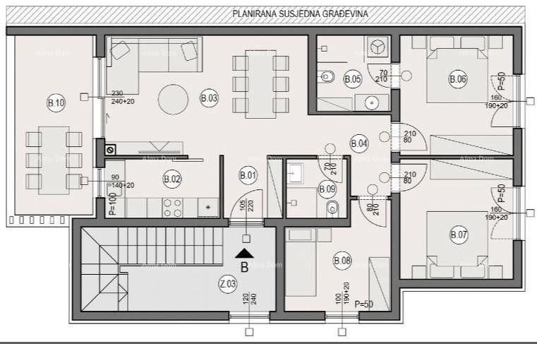Stan na atraktivnoj lokaciji sa parkirnim mjestom i ostavom - stan B/Z3, Premanturska cesta 9