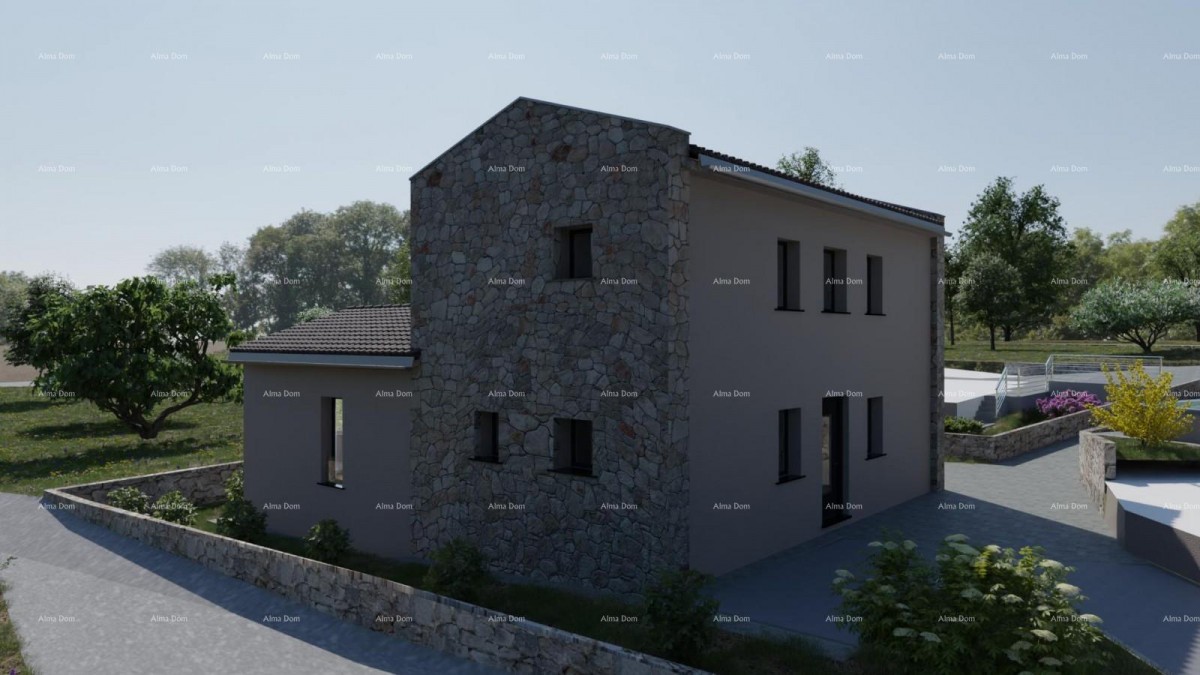 Vodnjan, okolica – moderna vila s bazenom u izgradnji 2
