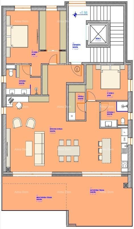 New project! Apartments in an excellent location, near the sea, Umag! Apartment E zg1 5