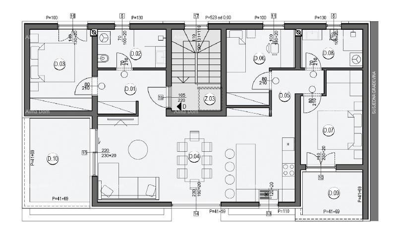 Vendita di appartamenti in costruzione - nuovo complesso residenziale, Pola! Appartamento D zg A1 8