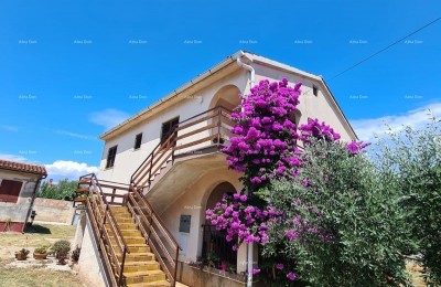 Prodaja kuće s dvije stambene jedinice, pomoćnim objektom i garažom, Ližnjan!