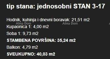 UMAG – Novogradnja! Stan  u modernom stambenom kompleksu, S 3-17 21