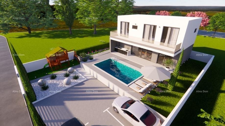 Građevinsko zemljišče 512 m² z idejnim projektom – Kanfanar 2