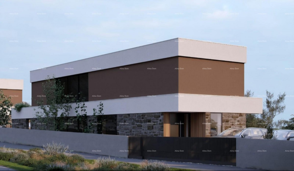 Kanfanar, moderna kuća u Roh-bau fazi 4