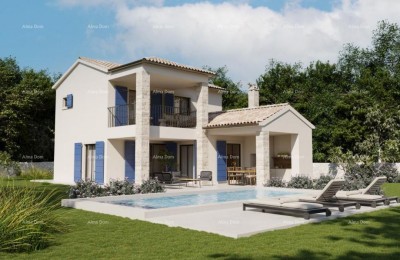 Hiša s bazenom v gradnji s pogledom na Učko – Občina Pićan