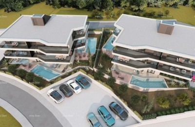 Apartments for sale in a new housing project with a swimming pool, Ližnjan