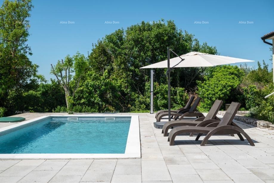 Rasa, House with a Pool and Sea View 12