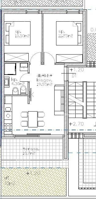 Moderen apartma v bloku D z dvema parkirnima mestoma, blizu Umaga! 2