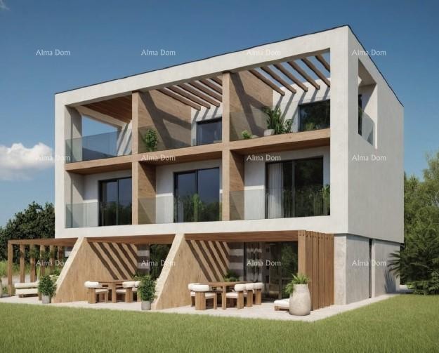 Medulin, Moderni troetažni apartman s pogledom na more, A3 1