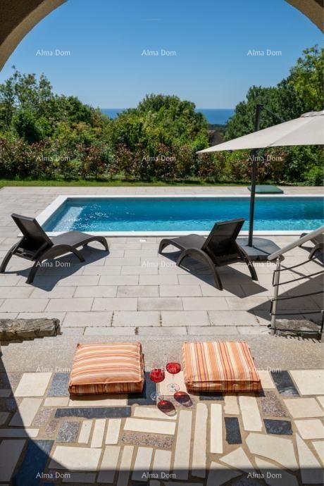 Rasa, House with a Pool and Sea View 14
