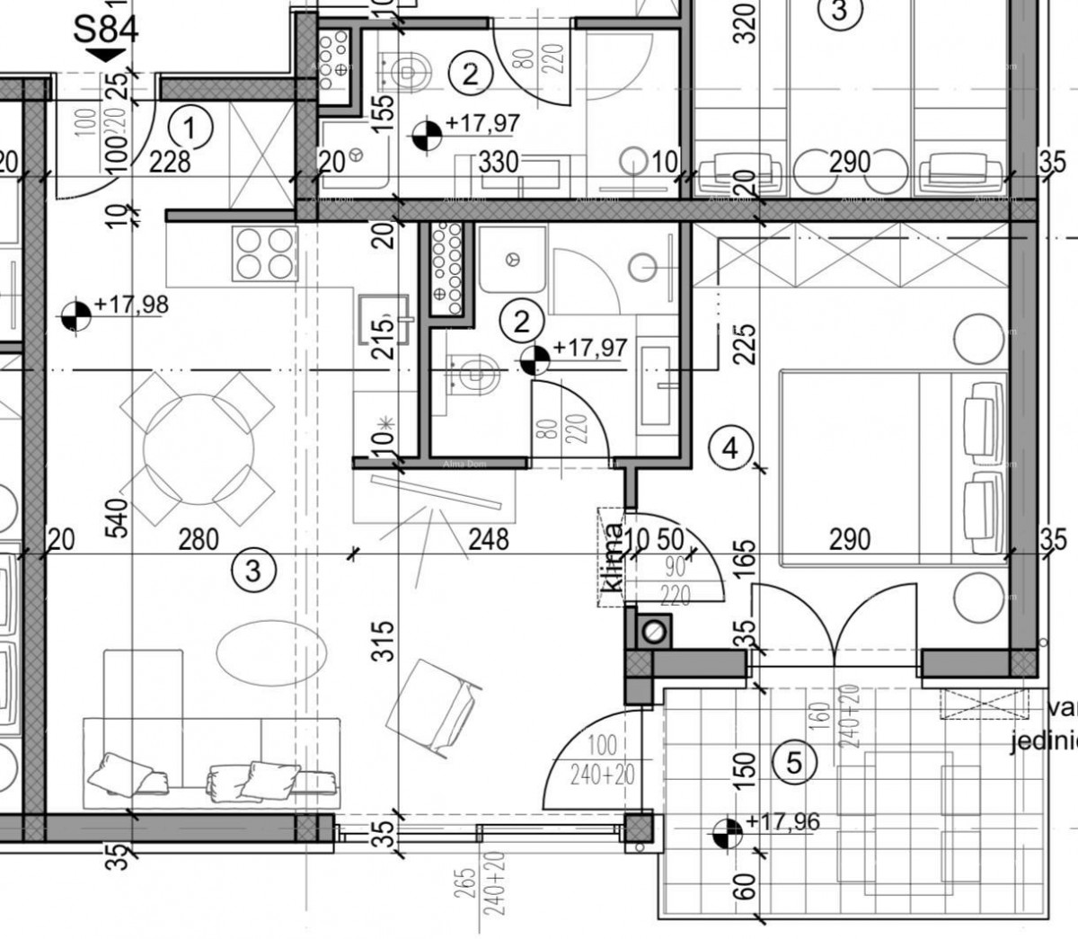 Pula! Edificio residenziale moderno con ascensore, vicino al centro. Appartamento con posto auto e cantina S84. 14