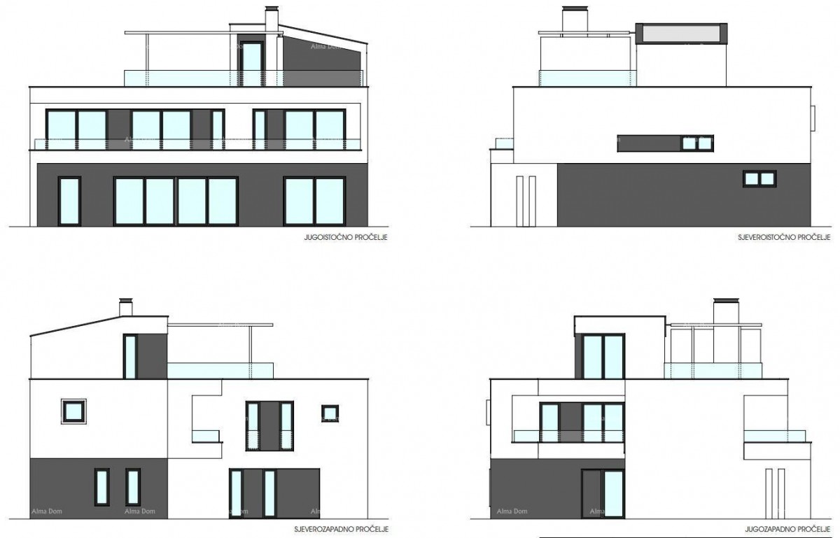 Villa with pool and sea view, Tar! 2
