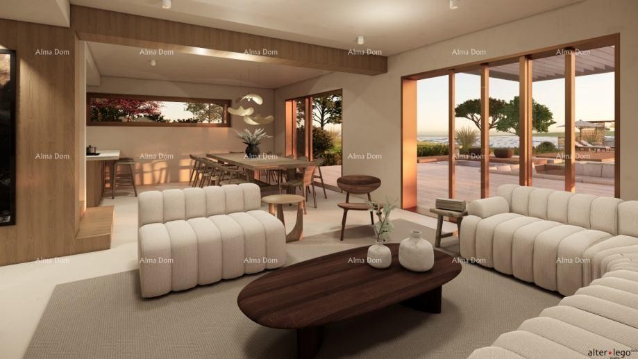 POMER, prima fila al mare, casa con terreno edificabile e progetto per villa di lusso 14