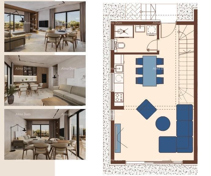 Vendita - Duplex villa in stile mediterraneo con piscina e vista mare, Medulin! 12