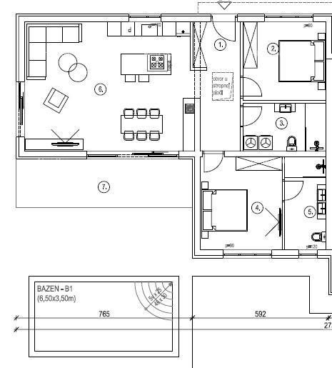 Современная двухуровневая вилла с бассейном на продажу, Кожляни, Барбан! 3