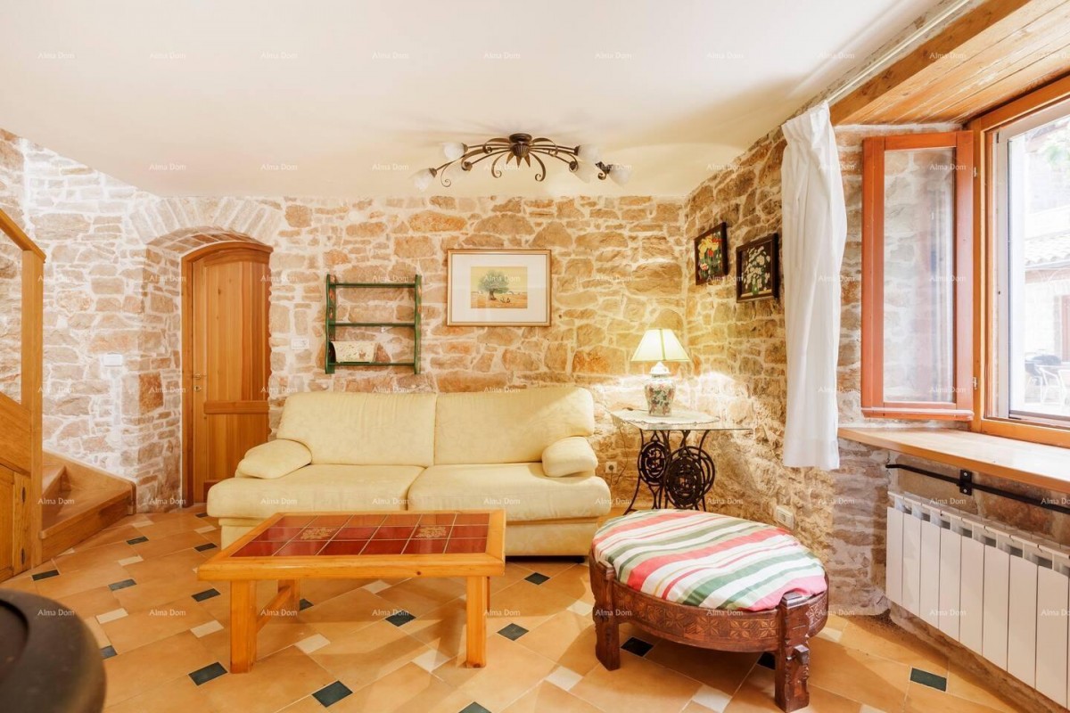 Marčana,  два каменных дома с бассейном. 16