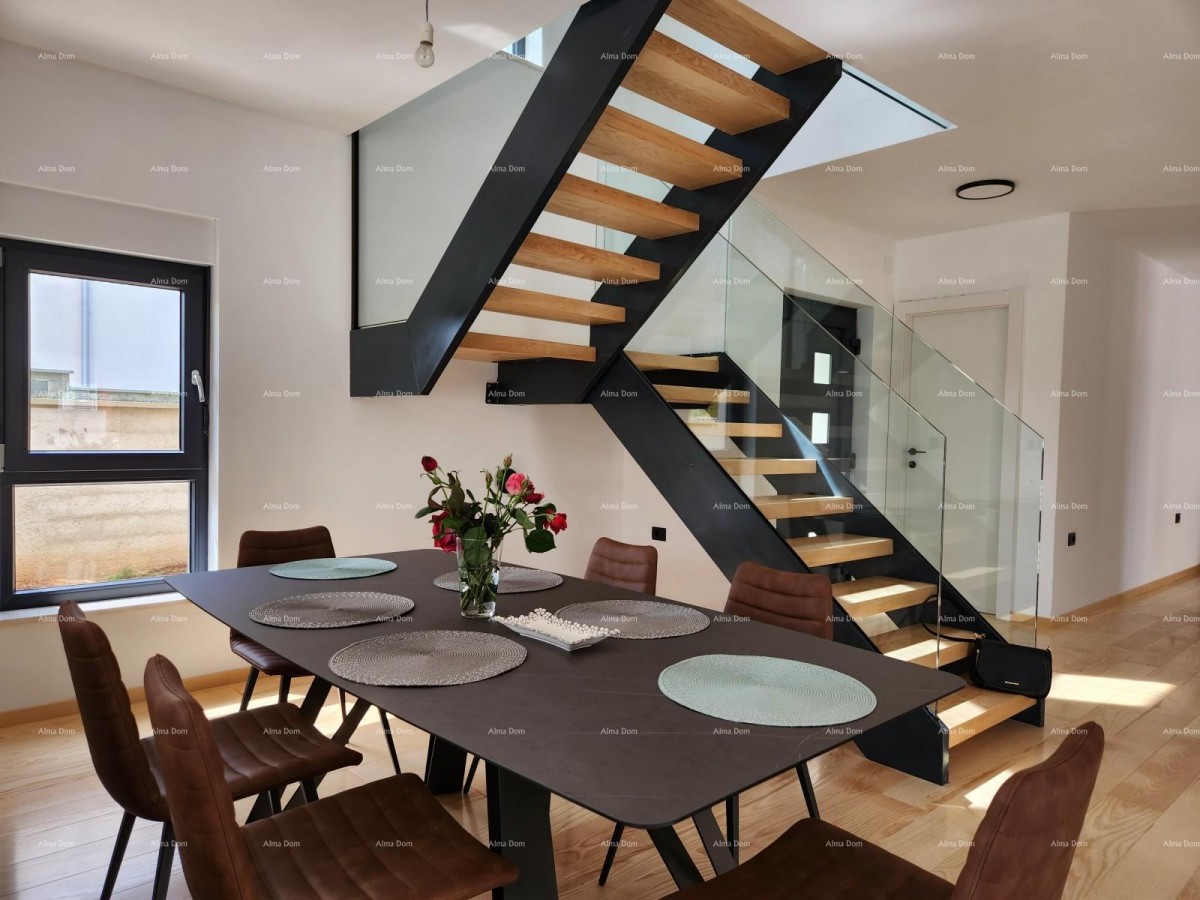 Istria, Ližnjan, 1 km to the center of Medulin, new modern house with pool for vacation. 14