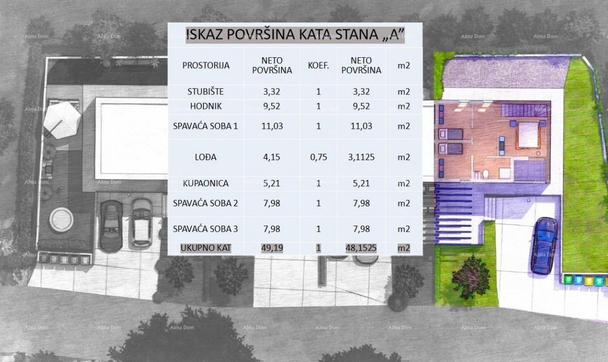 POREČ - Moderna dvojna hiša s dvoriščem (Hiša A) 6