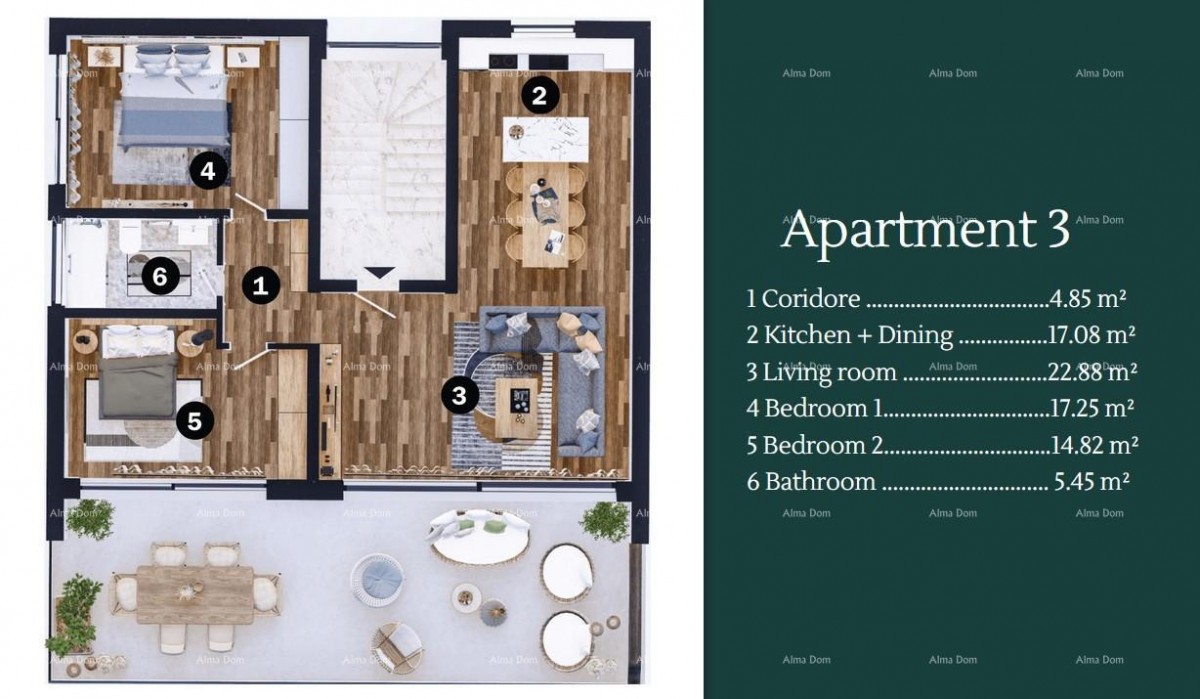 Продажа современных апартаментов в прекрасном жилом комплексе, Умаг A3-D8 6