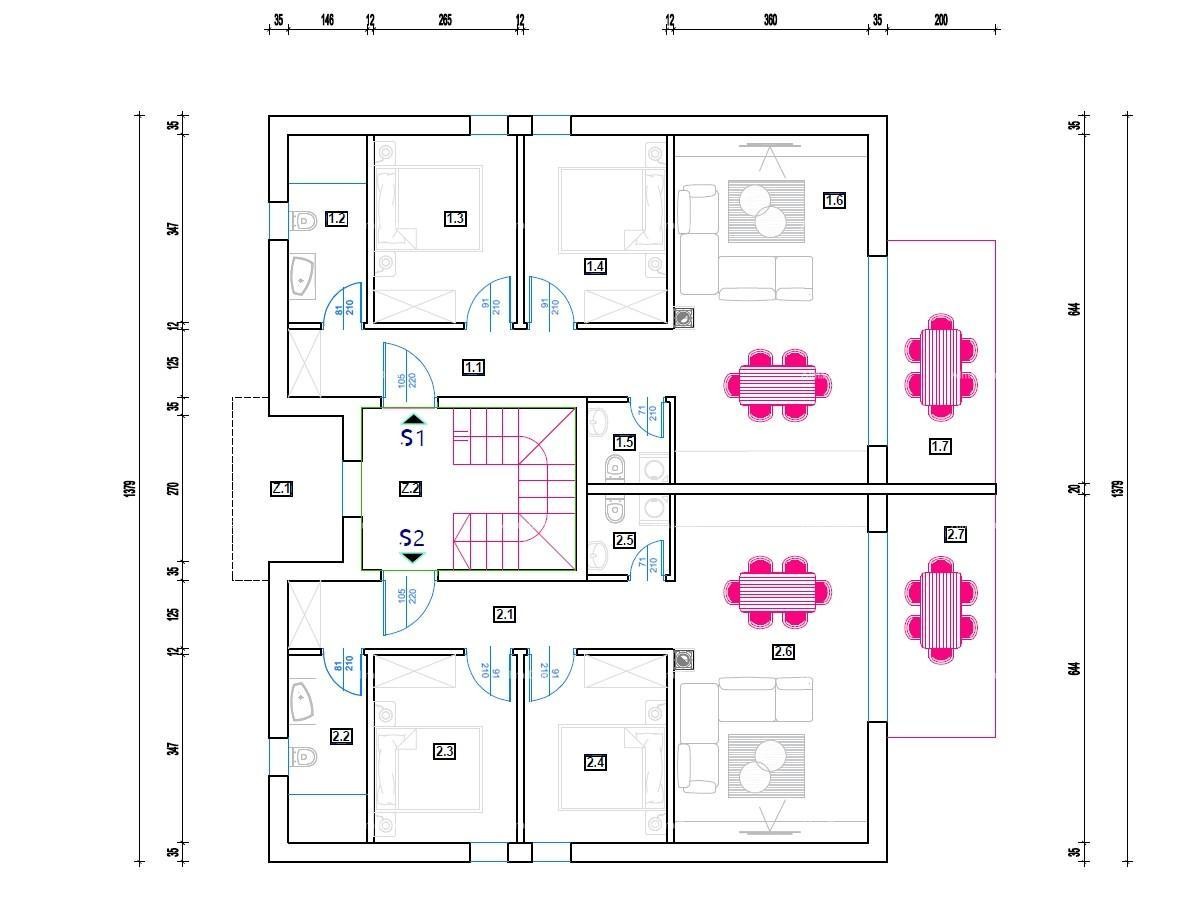 LIŽNJAN - Стан, первый этаж с садом! S1. 5