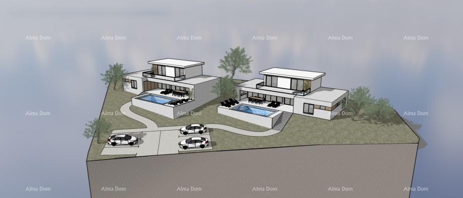 Мотовун – окрестности, строительный участок с проектом и разрешением. 1