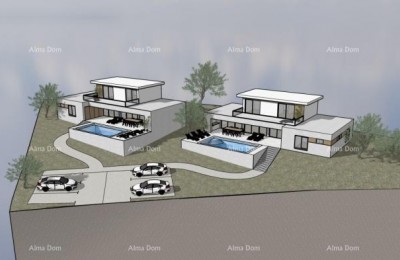 Motovun – okolica, građevinsko zemljište s projektom i dozvolom.