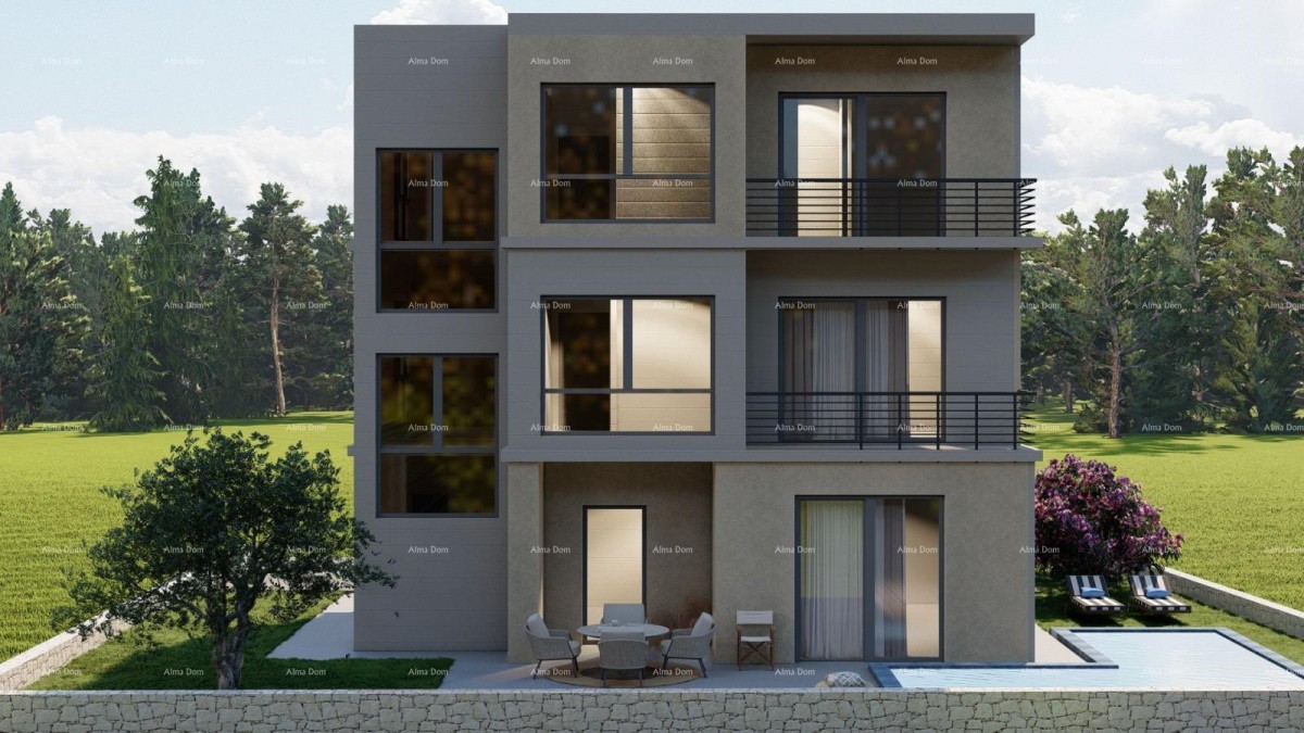 Prostran stan v središču Pule s tremi sobami in modernimi vsebinami 3