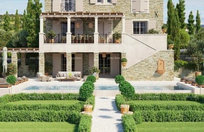 Motovun – Terreno edificabile di 1.965 m² con progetto per villa e vista sulla natura