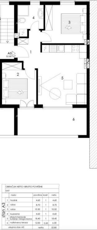 Sale of apartments in a new residential project, Pula. Valmade 6