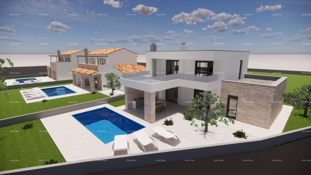 Beautiful villa with a pool located in a peaceful setting of Červar. 1