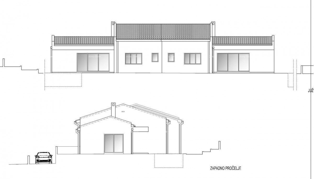 Современная двухуровневая вилла с бассейном на продажу, Кожляни, Барбан! 2