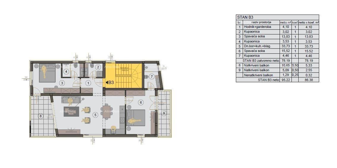 NEW BUILDING IN MUNIDA, MEDULIN – APARTMENT WITH TWO BEDROOMS 8