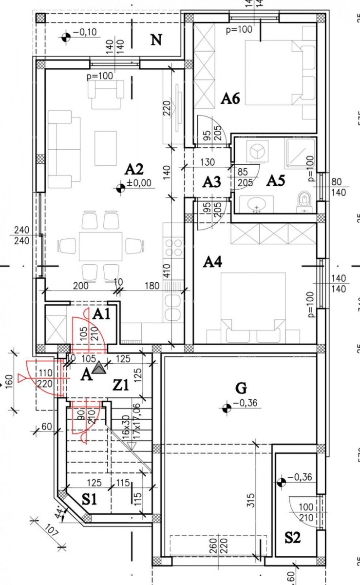 Moderni stan u novogradnji, USJELJIV, 500 m od mora translates to Italian as: 3