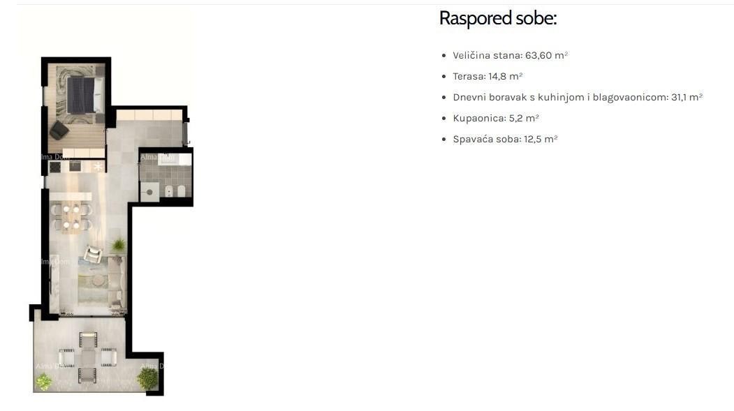 UMAG! Moderan stan u vrhunskom stambenom kompleksu blizu mora, S77 10