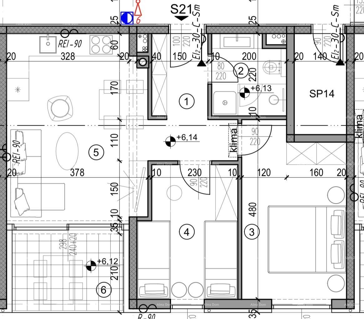 REZERVATO!!! Moderna zgrada con ascensore in costruzione, vicino al centro. S21 9