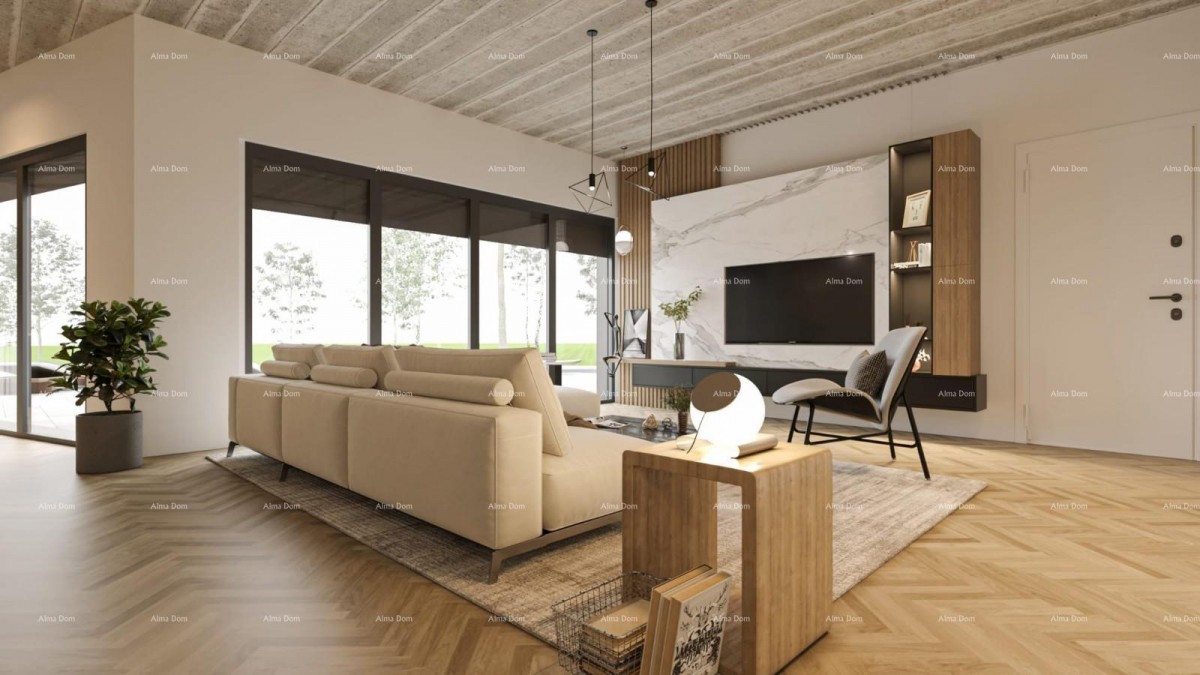 Sale of a construction plot with a building permit for the construction of a modern family house, near Barban! 4