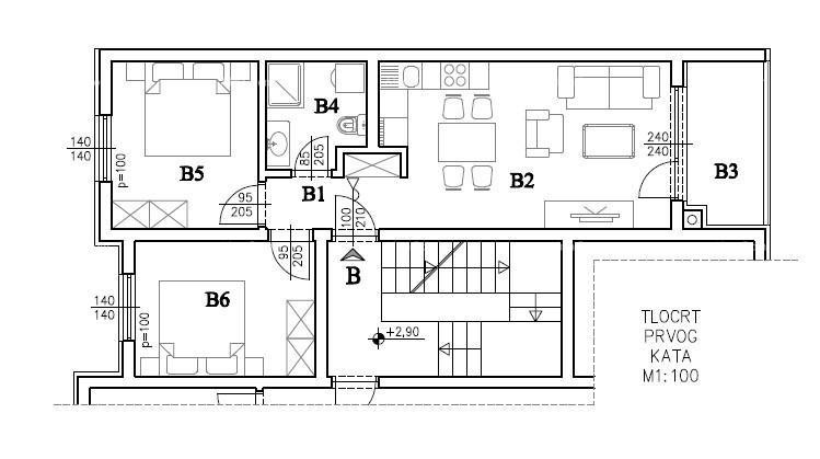 Prodaja - Moderan stan u novom privatnom stambenom kompleksu u Šijani, Pula! E-B 10