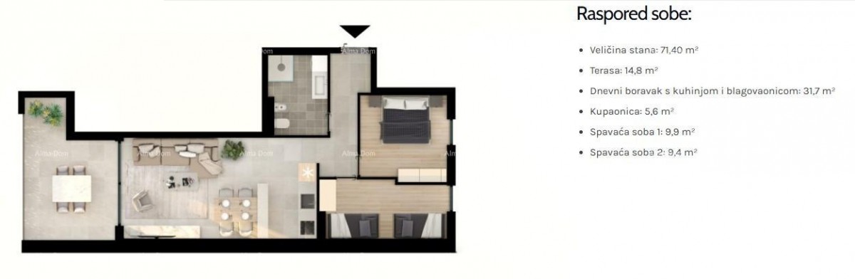 UMAG! Modern apartment in a top residential complex near the sea, S55 10