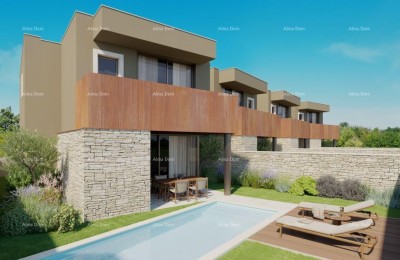 Moderna hiša v nizu s bazenom, 148,56 m²