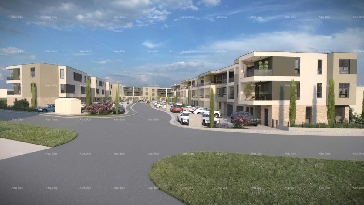 Vendita! Appartamento in nuovo complesso con 3 camere da letto e due posti auto, Pula, Valdebek! S4 9