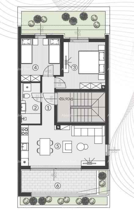 Prodaja stanova s parkirnim mjestom u novom stambenom kompleksu, Štinjan! SL9D 15