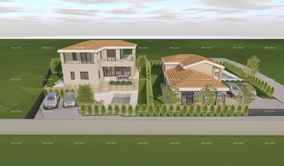 Istra. Bibići. Prodaja gradbenega zemljišča s projektom, Bibići 3