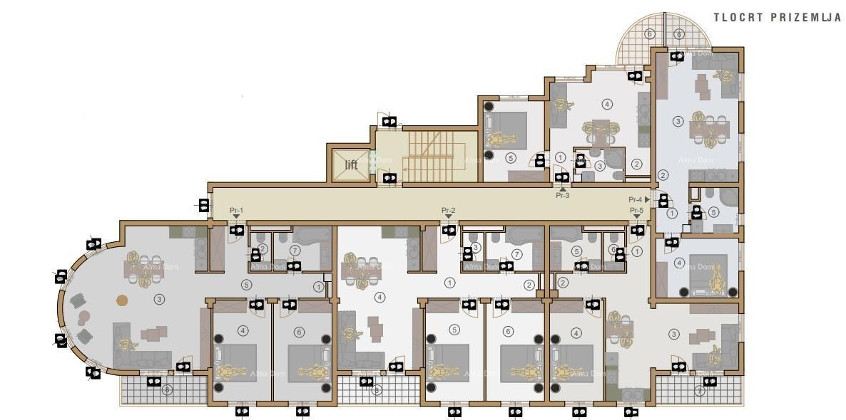 Vendita di appartamenti in un nuovo progetto, edificio completato. Pula 9