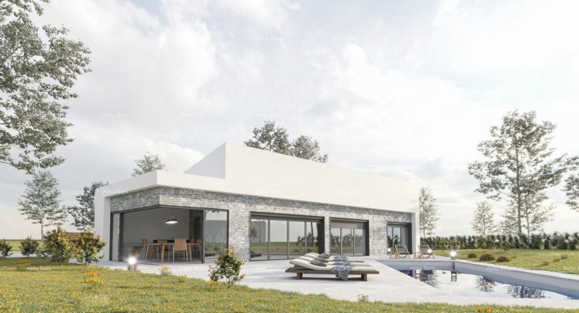 Sale of a building plot with a building permit for the construction of a modern family house, near Barban! 1