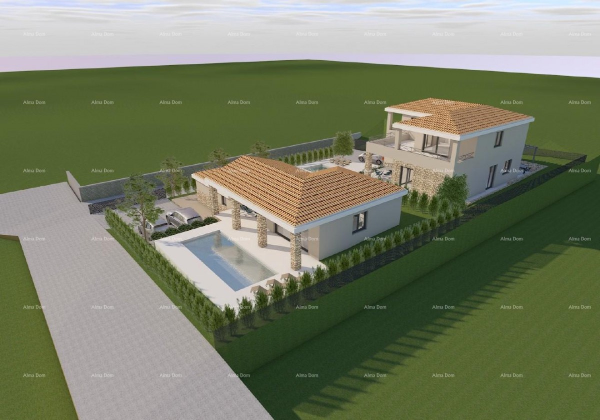 Istra. Bibići. Prodaja gradbenega zemljišča s projektom, Bibići 6