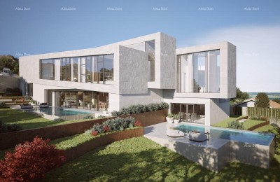 Kaštelir – terreno edificabile, 603 m2, con permesso di costruzione definitivo e vista mare