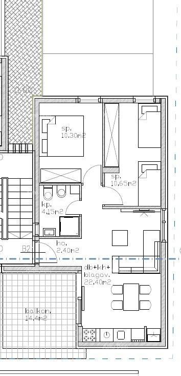 Appartamento moderno con due posti auto, nel blocco B, vicino a Umago! s2 2